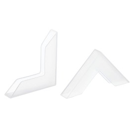 MECCANIXITY PP Corner Protector L Shaped 45x6mm for Ceramic, Glass, Metal Sheets White Pack of 24