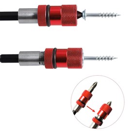 2pcs Adjustable Screw Depth Screwdriver Bit Holder Magnetic Steel Screwdriver Drywall Bit 1/4 Inch Hex Shank with S2 Phillips 2 Screw Driver Bits