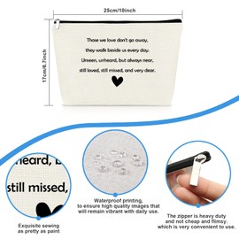 Sympathy Gifts for Loss of Loved One Bereavement Gift Makeup Bag Memorial Gift Remembrance Gift Cosmetic Bag Condolences Gift for Loss Grief Gifts In Loving Memory Gift Travel Cosmetic Pouch