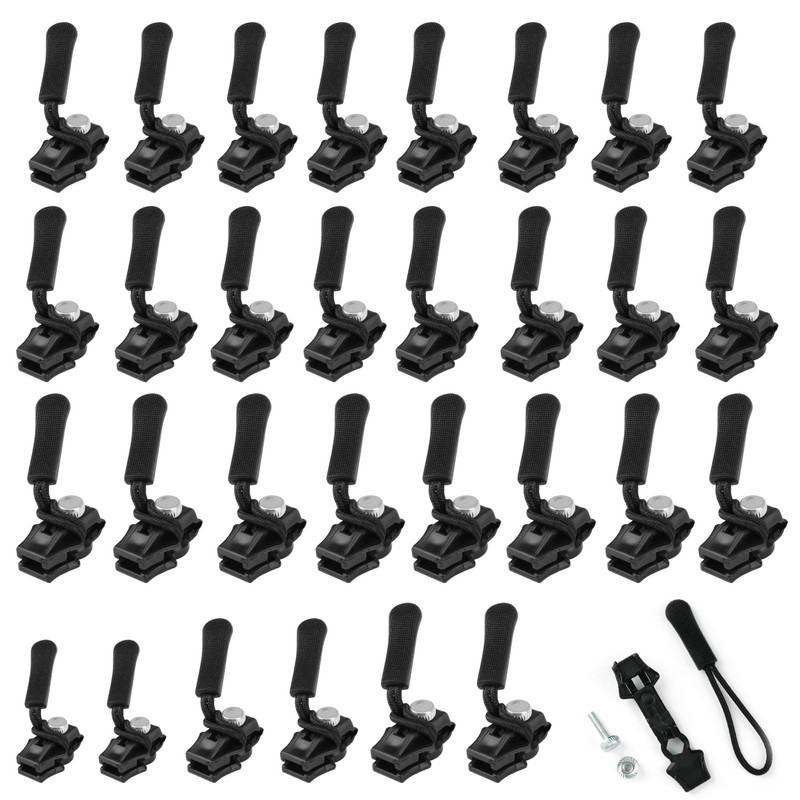 30‑Piece Universal Zipper Repair Kit with Small, Medium & Large