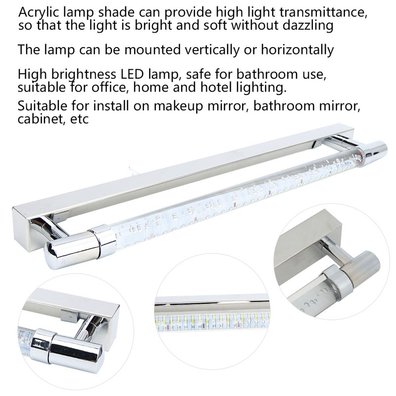 LED 8W 48cm 180-260V Waterproof Fog Proof Wall Light Bathroom