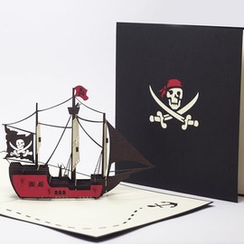 Pirate Ship 3D Pop-Up Card – Perfect for Father's Day, Birthdays, and More | Pop Up Cards Australia