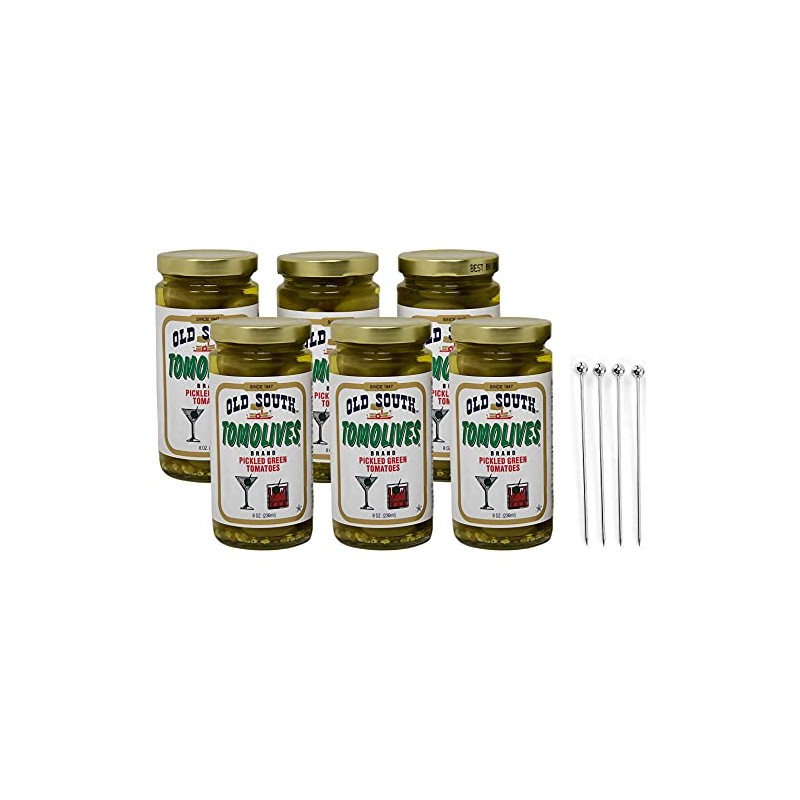 Old South Tomolives Pickled Green Tomatoes 8oz (6 Pack) Bundled