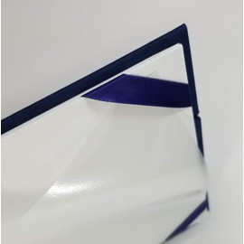 Mino Shokai 9201 Decorative Document File Fabric, Navy Blue, For A4, Horizontal Placement