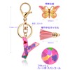 [Looking] Women Keychain Cute Stylish Alphabet Key Ring Pink Initial
