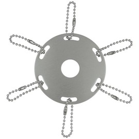 Eder Flag Award Ribbon Pole Ring 3-1/2 Inch Silver