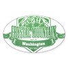 CafePress Crystal Mountain Washington Ski Resort 3 Sticker Oval Car