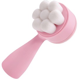 Facial Cleansing Brush Manual, Compact Lightweight Accessory for Travel and Daily Use - ibasenice Dual Sided 3D Silicone