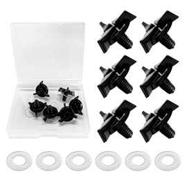 Wevdn 6 PCS Motorcycle Helmet Screws, Universal Helmet Visor Screws with Rubber Washers, Replacement Fixing Screws for Helmet Visor, Hardware Kit with Motorcycle Helmet Bolts