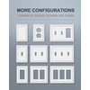 ZILLSEA Pure White 2 Toggle/1 Decorator Wall Plates, 1-Pack Combo