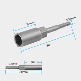 19mm Magnetic Nut Setter Driver Drill Bit Hex Shank Quick Change Metric Nut Driver, 1pcs