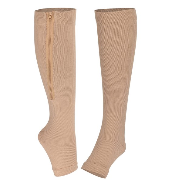 Pack of 2 Compression Socks with Zip for Men and