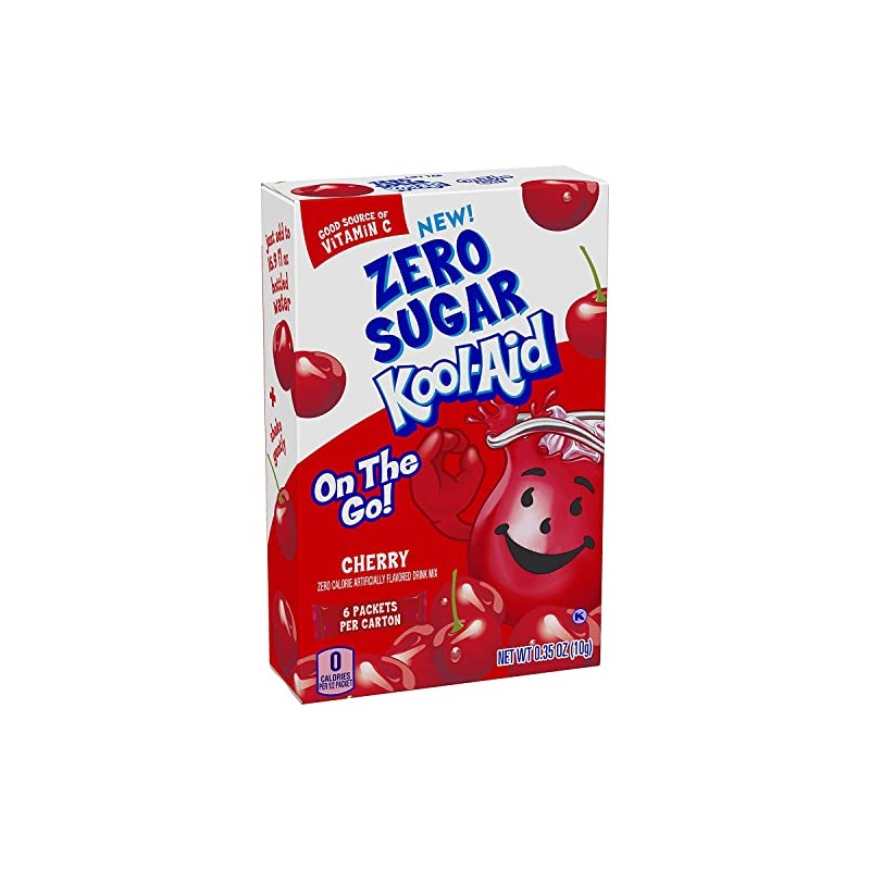 Kool-Aid Sugar-Free Cherry On-The-Go Powdered Drink Mix 6 Count