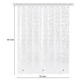 84inch Long Pebble Shower Curtain Liner, Waterproof Extra Long Plastic EVA Shower Curtain with Magnets and rustproof Metal Grommets for Bathroom Shower, No Smell Shower Curtain Liner(72''Wx84''H)