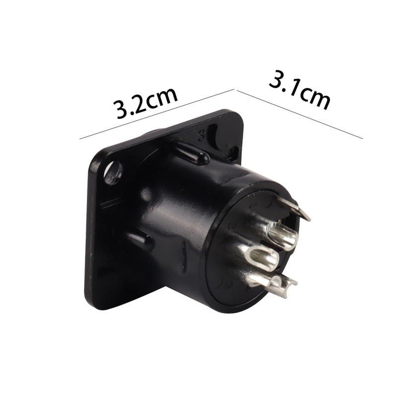 Enwye 4 XLR 4 Pin Female Panel Mount Sockets Suitable
