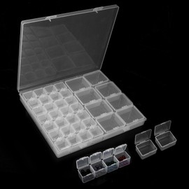 Jeqqinuz Screws Sorting Box Sorting Boxes for Small Parts Boxes Storage Sorting Box Plastic Display Box Accessories Diamond Painting for Stud Earrings, Manicure, Beads, Rhinestones