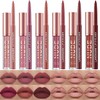 LANGMANNI- lápices labiales mate con 6 delineadores de labios, brillo