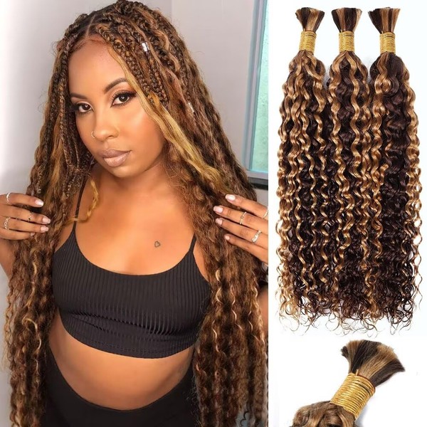 Ombre Human Hair for Boho Braids - Water Wave Bulk