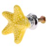 MUXSAM Fashion Starfish Design Ceramic Door Knobs Handles Cabinet Cupboard