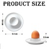 Weenwill Egg Cups,6 Pcs Egg Cup Holders White Plastic Egg