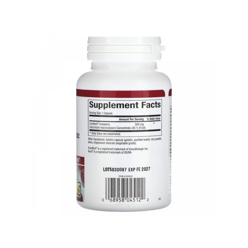 , 크랜베리 농축물, 500mg, 캡슐 90정 Cranberry Concentrate, 500mg, 90