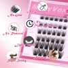 MozyVex 36PCS Enduring Self Adhesive Eyelashes Cluster DIY Pre-Glued Cluster