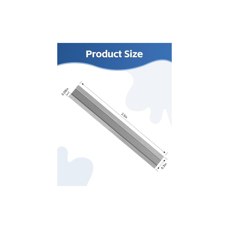 2.5" Carbide Paint Scraper Blades, Double-Edged Reversible Replacement Tungsten Steel