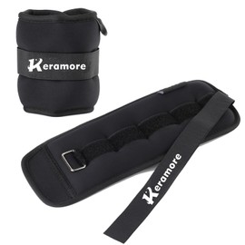 Ankle Weights (1 Pair), Wrist Arm Hand & Leg Weighted for Women Men Kids with Adjustable Strap for Exercise, Fitness, Walking, Jogging, Aerobics, Yoga, Physical Therapy - 6 LB Pair(3 lbs each), Black