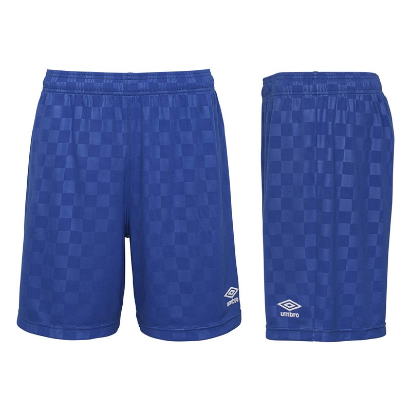 Umbro Men Checkered Short, Royal Blue, Small
