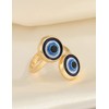 Gold Evil Eye Ring for Women Men Mal De Ojo