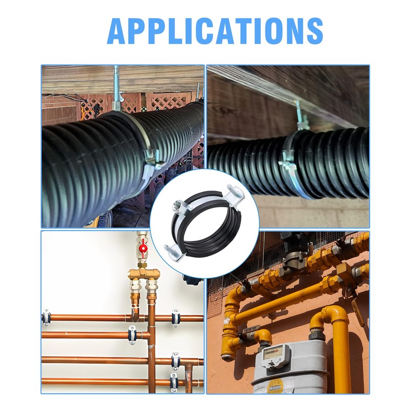 PEROMI 5 PCS Split Ring Pipe Hanger Heavy Duty Adjustable