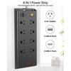 120W Powerboard USB C - Surge Protection Power Board 8AC,