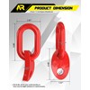 AUTORICH AUTORICH 7100 Lifting Bracket Set for Engine - 4 Heavy-Duty Engine Lift Bracket 5500 Lb Capacity, Engine Support Bar for Lifting Slings and Load Levelers, Red