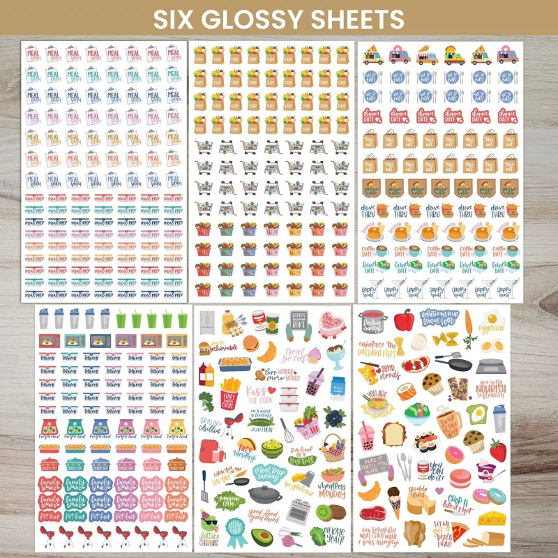 bloom daily planners Planner Sticker Pack, Meal Planning
