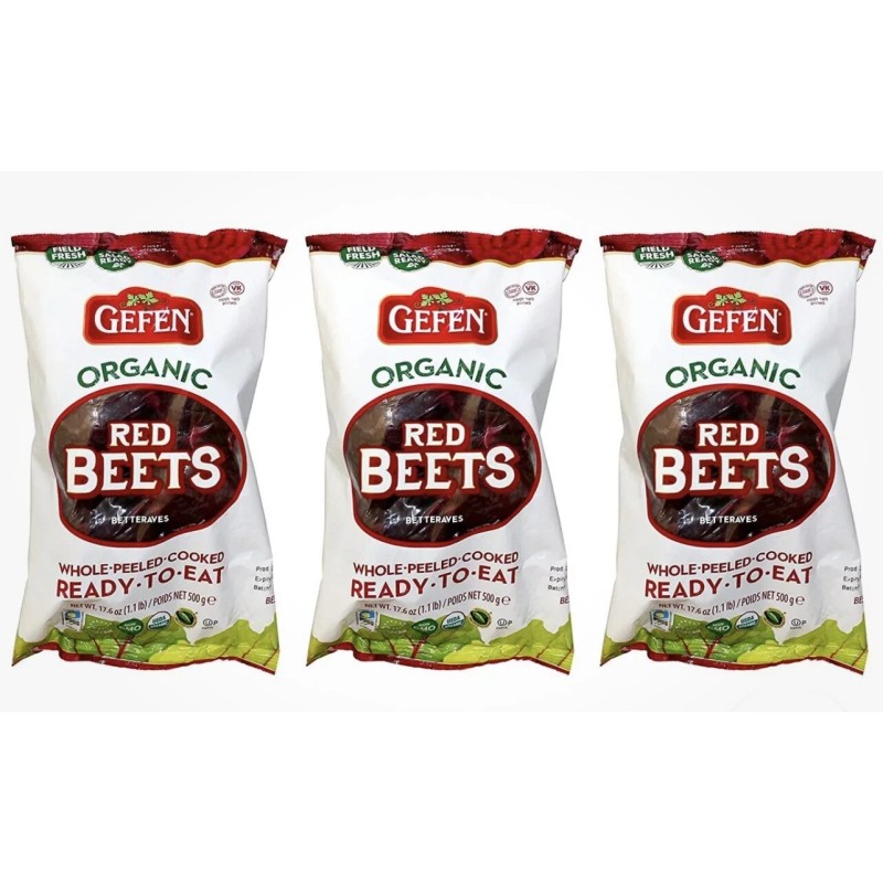 Gefen Organic Red Beets, Whole, Peeled, Cooked & Ready to