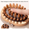 Beech Wooden Scalp Massage Comb, Wooden Scalp Massager, Round Portable