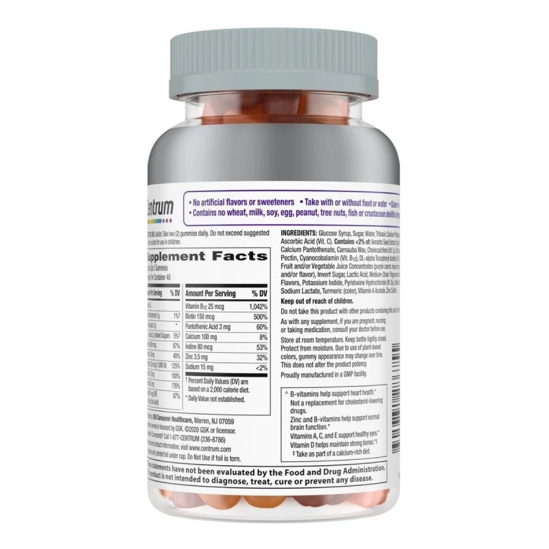 Centrum Multivitaminico Mujer 50 + 80 Gomitas Suplemento