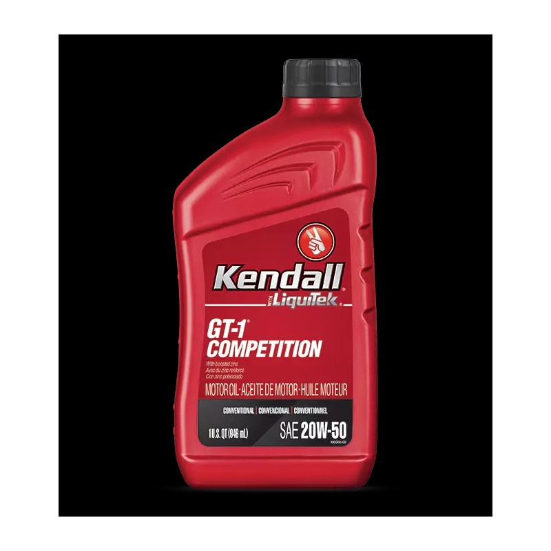 Kendall Titanium 20W50 GT-1 Competition Motor Oil; Case of 12
