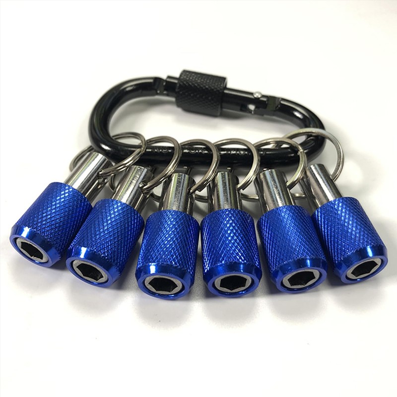 LUEXBOX 1/4 Inch Bit Holder Keychain, Hex Screwdriver Bits Holder