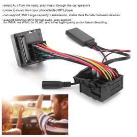 Car Bluetooth Adapter Module Stereo Radio Wiring Harness Audio Stereo AUX Cable Music Interface Radio Adapter with Microphone Fit for C2 / C3 / C4 / C5 / C6