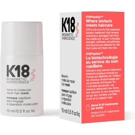 Mascarilla capilar reparadora K18 – 15 ml sin enjuague, revierte daño por decoloración