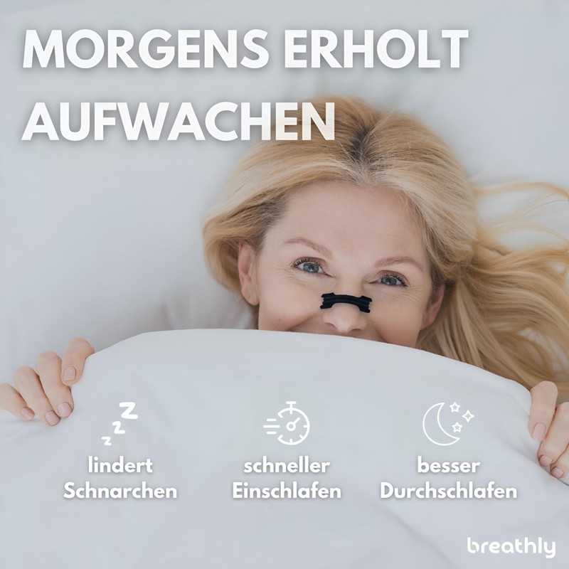 breathly Nasenpflaster Schwarz | Extra starker Halt | 90x Nose