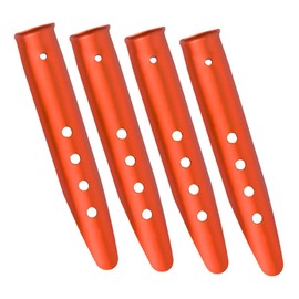 Kisangel 4pcs Aluminum Alloy Tent Stakes for Sand Snow and Grass Shaped Ground Pegs for Outdoor Camping Beach and Hiking Easy to Use and Carry