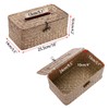BSTKEY Household Rectangular Seagrass Facial Tissue Box Decorative Woven Paper