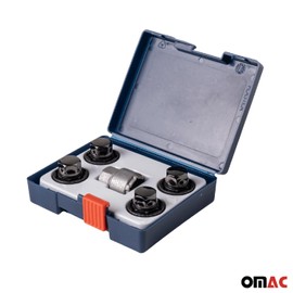 OMAC Wheel Lock Kit for Mitsubishi Lancer Outlander M12X1,5 Chromed Black 4Locks&1Key