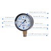 JIVTO 0-5 Psi Low Capsule Pressure Gauge,2-1/2" Dial,1/4" NPT Lower