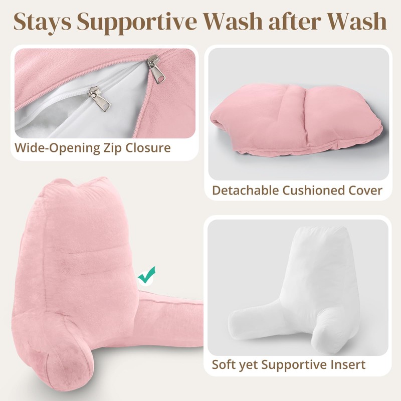 Sasttie Reading Pillow for Bed - 23 Inch, Back Pillow