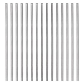 sourcing map 15pcs Round Rods 2.7mm x 100mm High Speed Steel (HSS) Lathe Bar Stock DIY Craft Tools for Turning Facing Drilling Threading