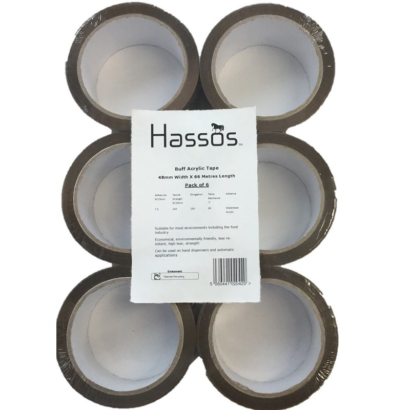 Brown Packaging Tape for Parcels and Boxes. This 6 roll