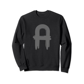 Creative Bold Dark Grey Letter A - Alphabet - Marker Design Sweatshirt